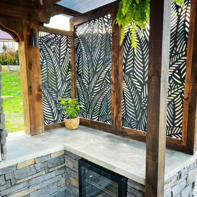 Tall Stone Fireplace